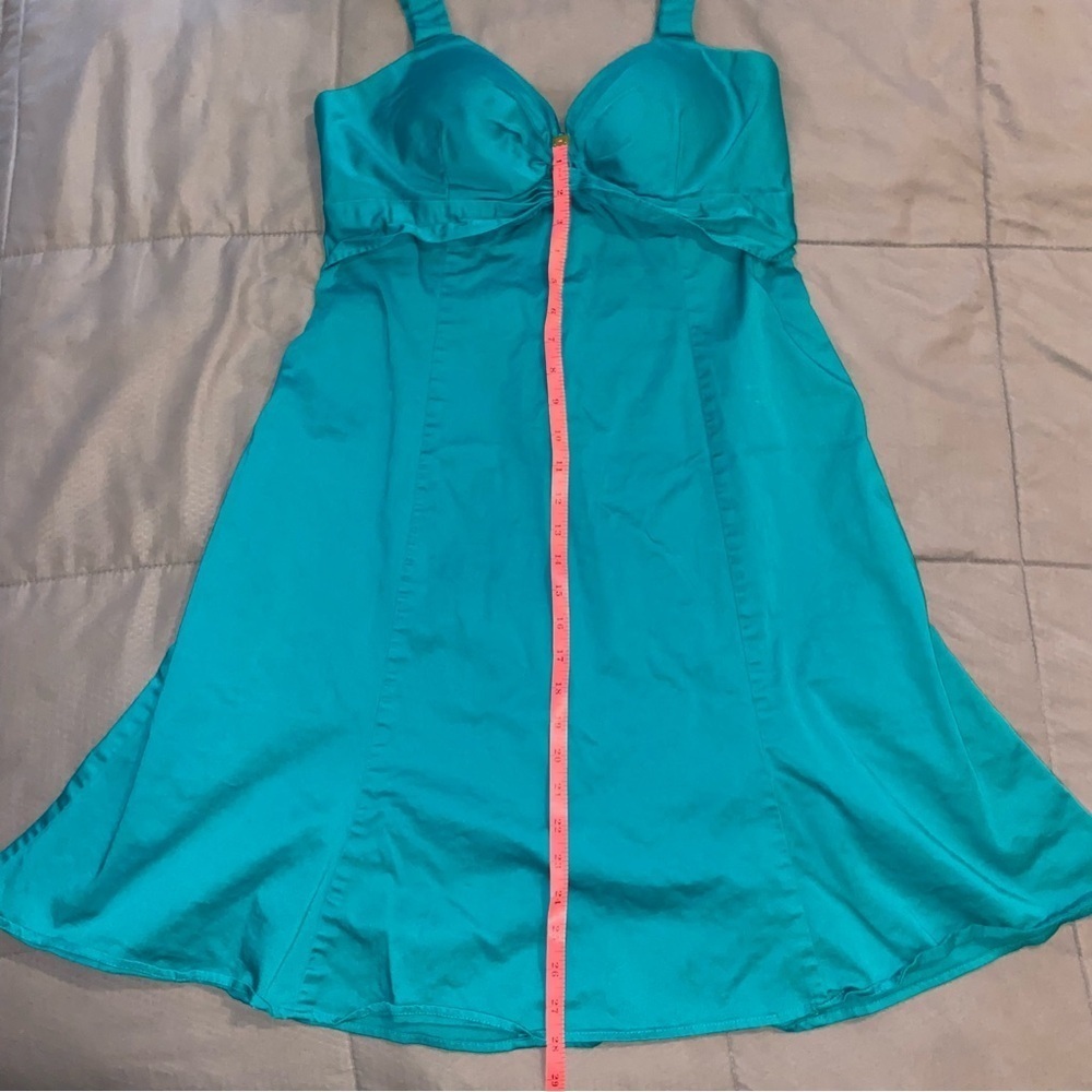 Vintage R&K Originals Teal Dress Size 10 - Picture 7 of 8